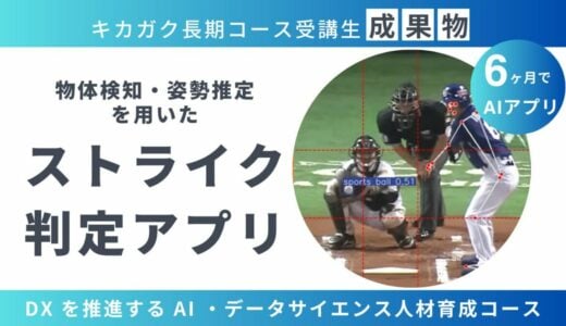 【成果物紹介】物体検知・姿勢推定を用いた野球のストライク判定アプリ